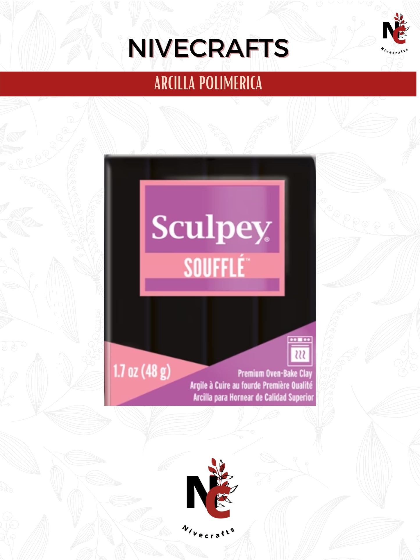 Arcilla Polimerica - Sculpey Souffle PoppySeed 1.7oz
