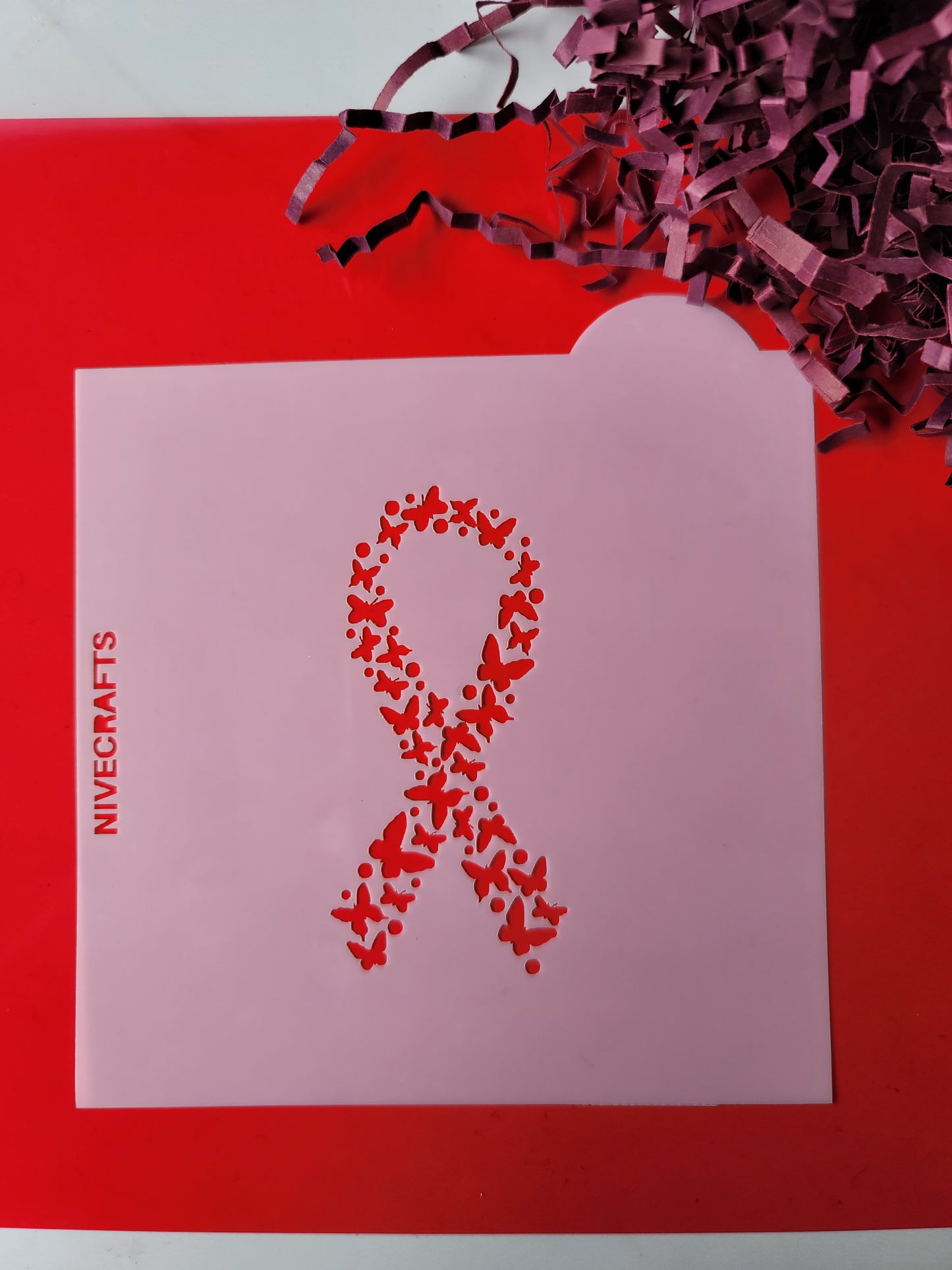 Cortador y stencil - Lazo cáncer clásico