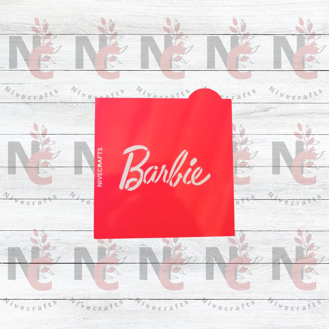 Stencil + Cortador Logo Barbie