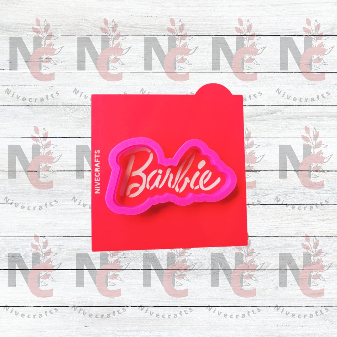 Stencil + Cortador Logo Barbie