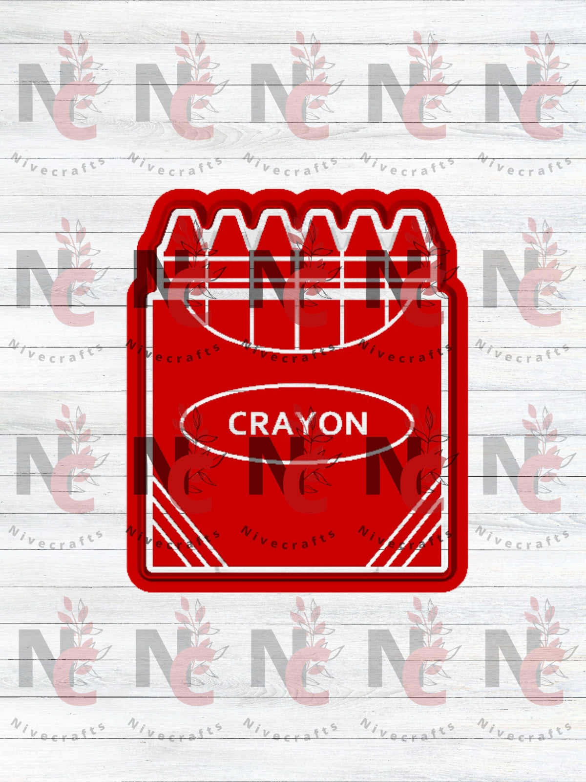 Cortador y estampador de caja de crayones con nombre
