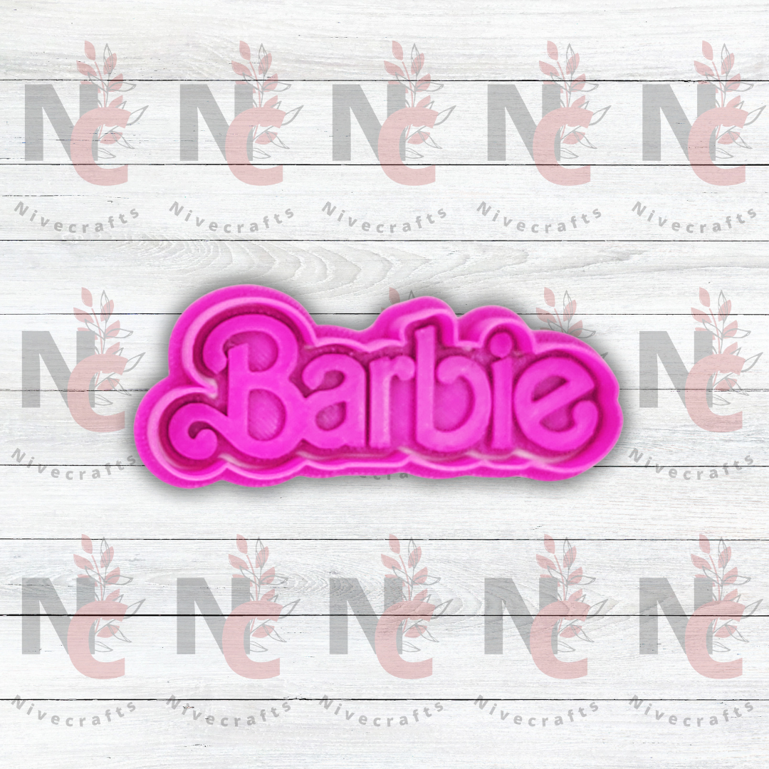 Cortador del logo Barbie nuevo con Estampador