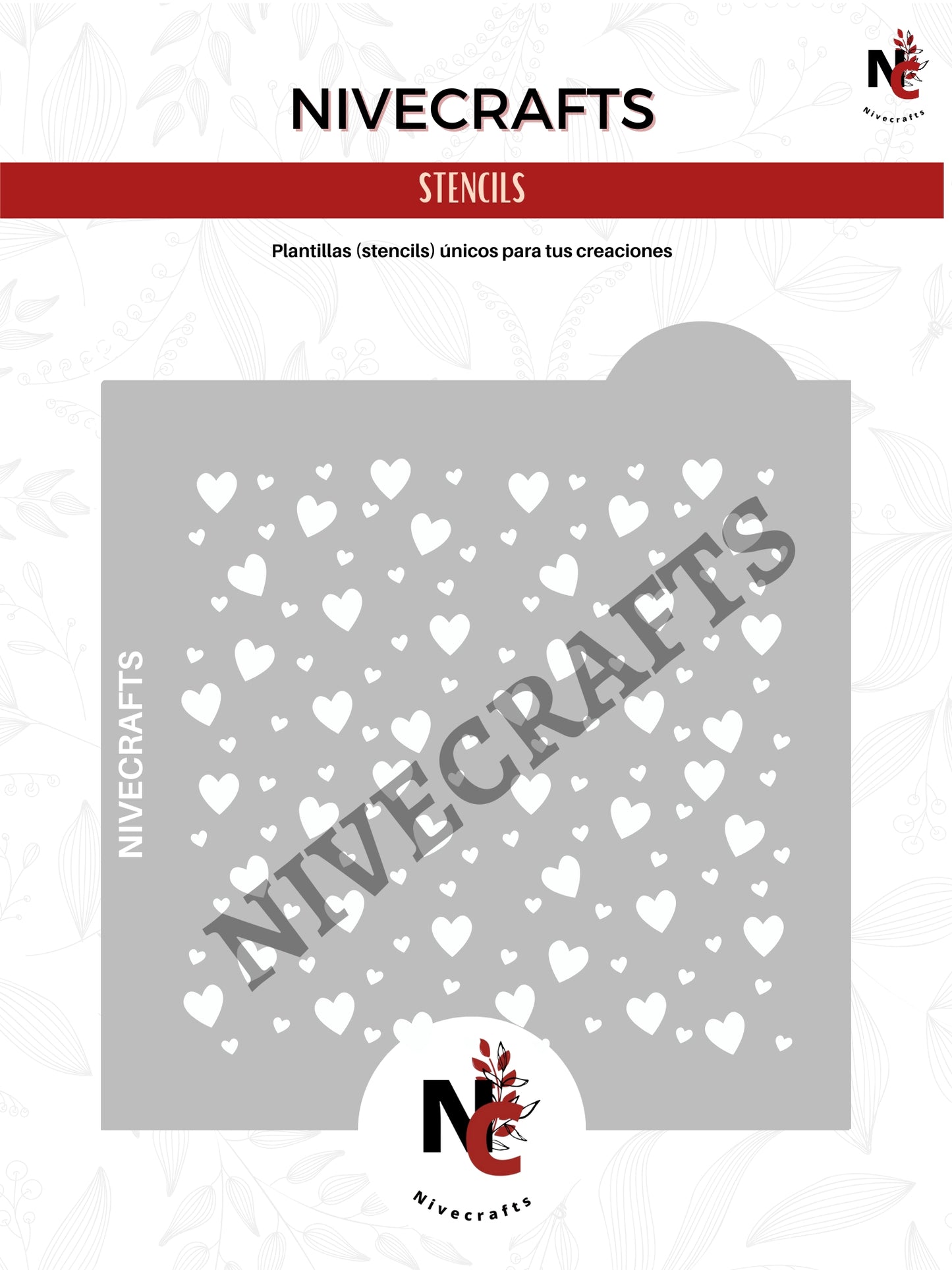 Stencil - Patrón corazones