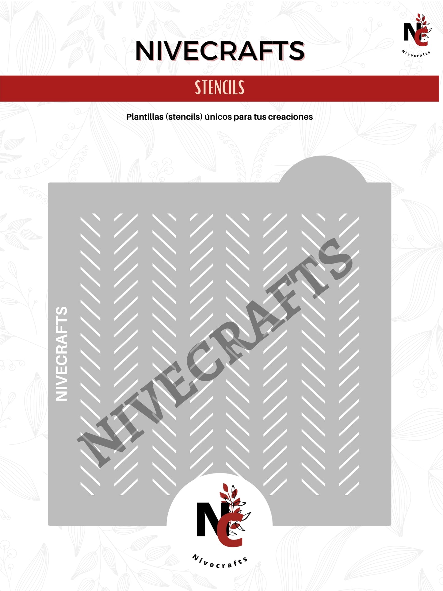 Stencil - Patrón de líneas diagonales