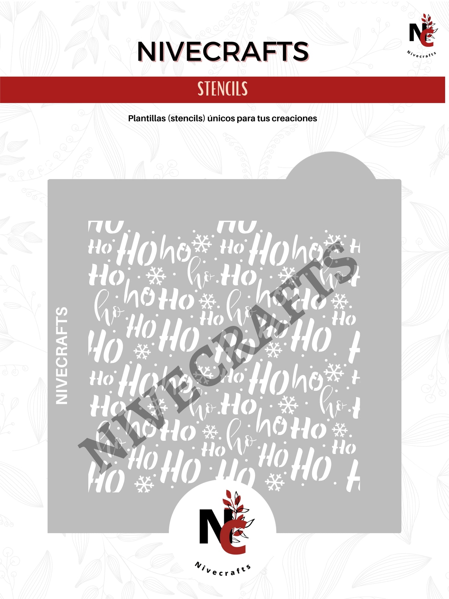 Stencil - Patrón HO HO HO