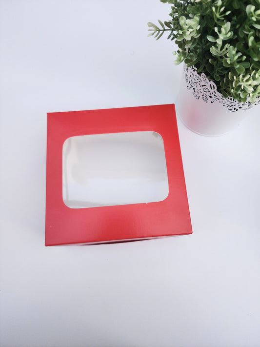 Caja 6x6x2.5 pulgadas - Color rojo (12 unidades)