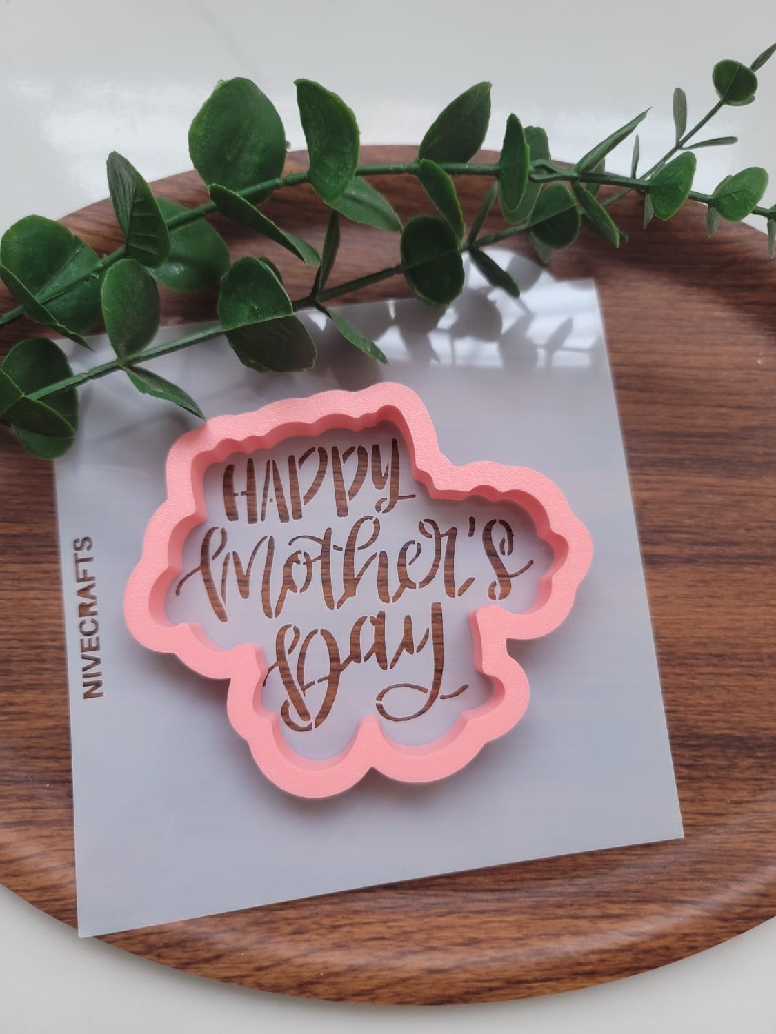 Stencil - Happy Mother's Day letras curvas *Con o sin cortador*